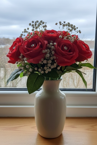 Forever in Bloom Red Rose Posy | Faux Memorial & Keepsake Flowers