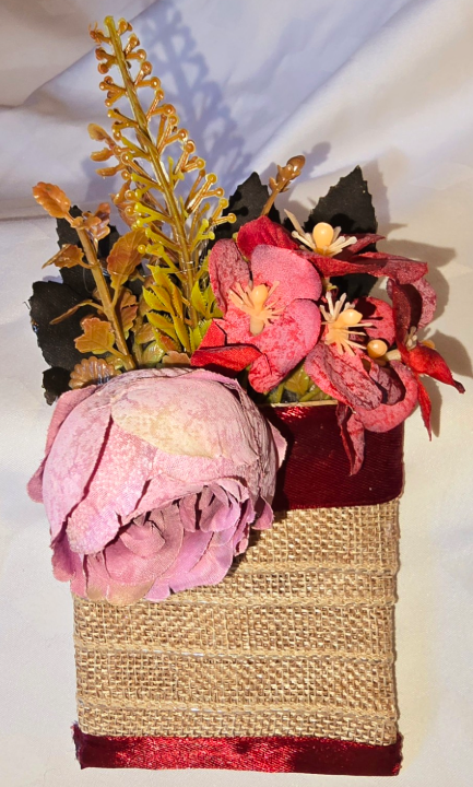 Blush & Burgundy Buttonhole